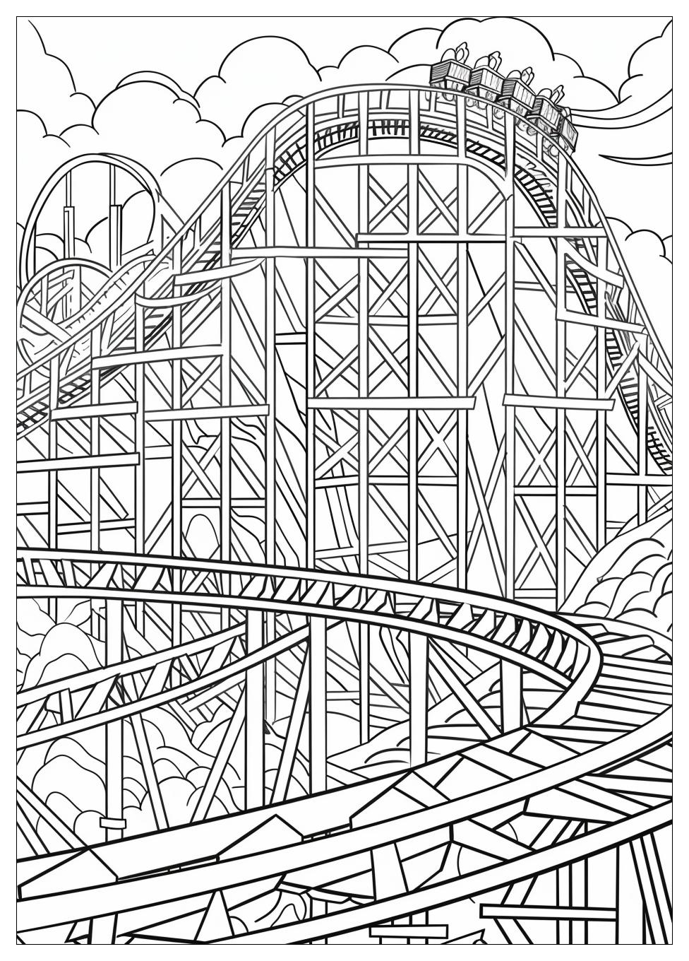 Roller Coaster Coloring Pages-1