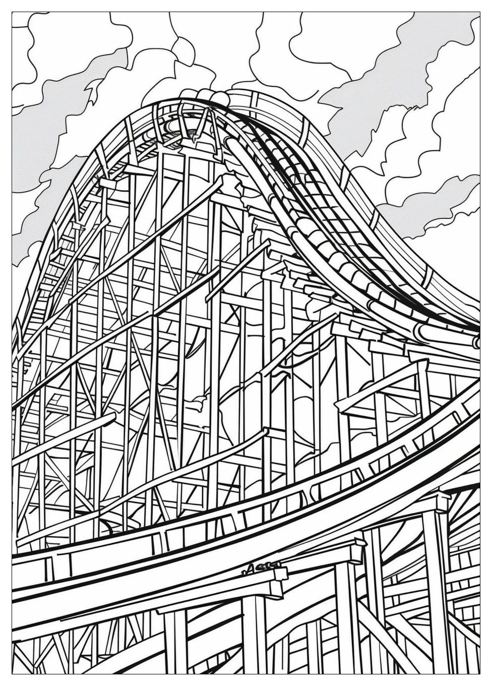 Roller Coaster Coloring Pages-10