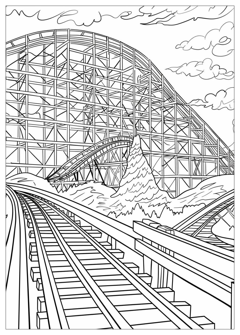 Roller Coaster Coloring Pages-11