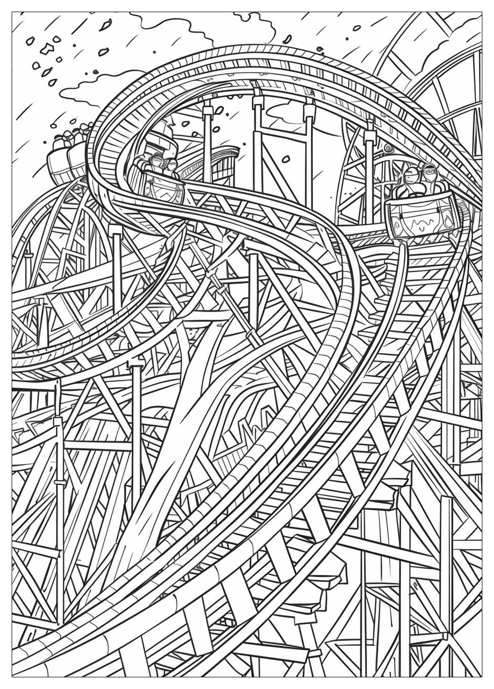 Roller Coaster Coloring Pages-18