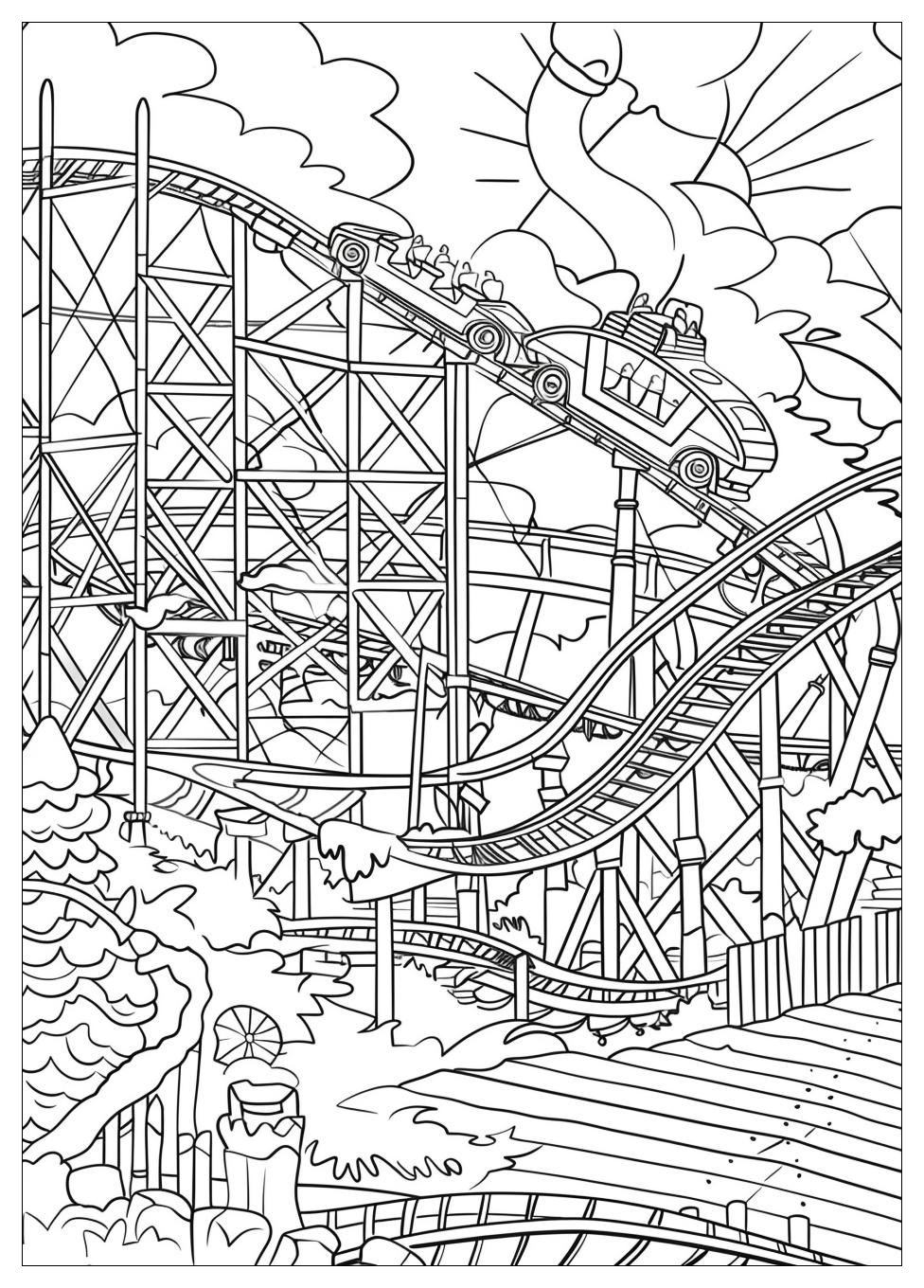 Roller Coaster Coloring Pages-19