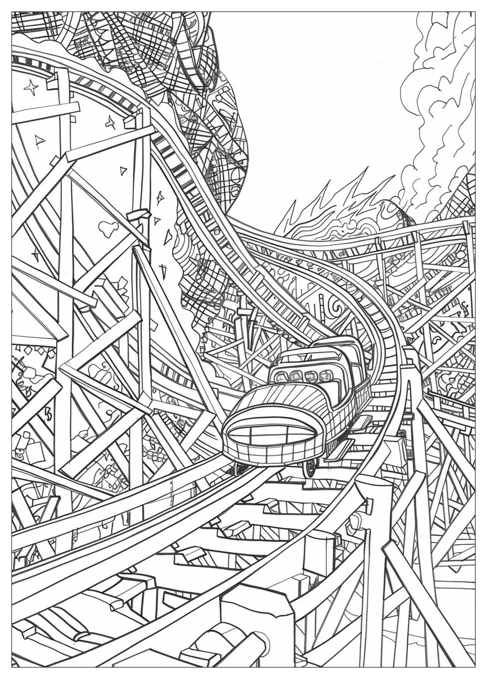 Roller Coaster Coloring Pages-20