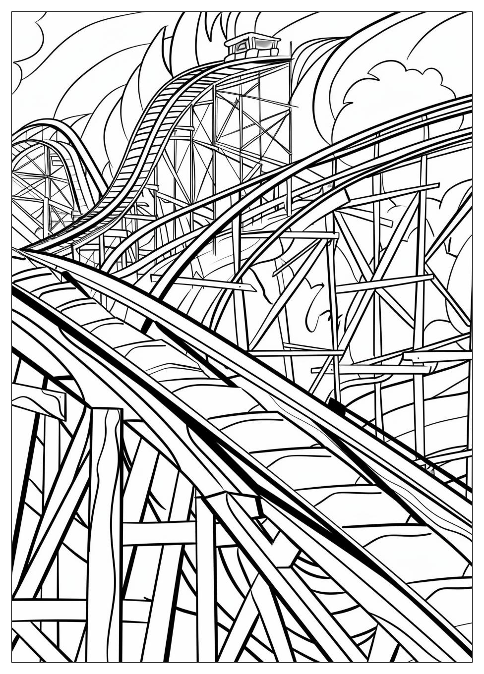Roller Coaster Coloring Pages-3
