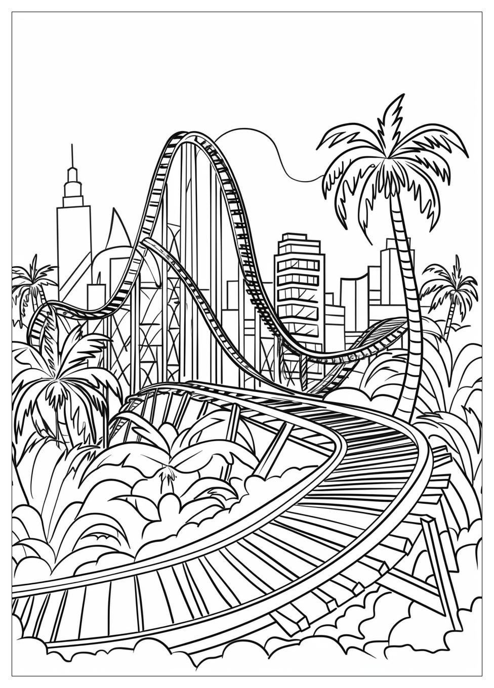 Roller Coaster Coloring Pages-4