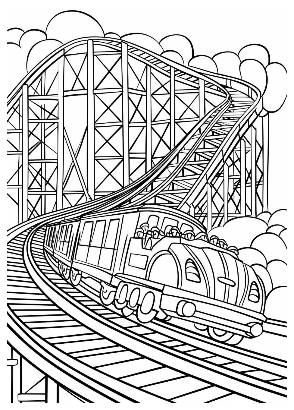 Roller Coaster Coloring Pages-8