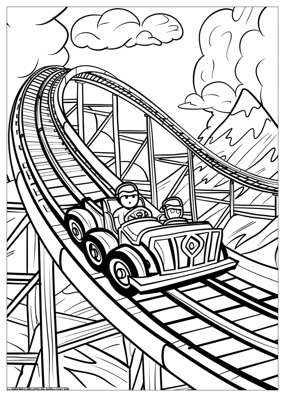Roller Coaster Coloring Pages-9