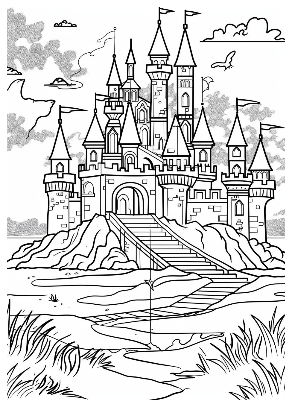 Sand Castle Coloring Pages-1
