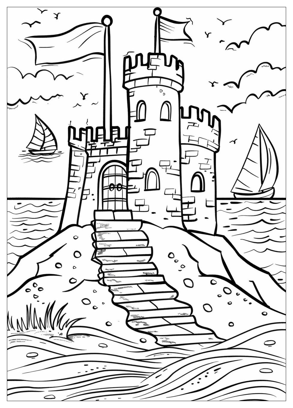 Sand Castle Coloring Pages-10