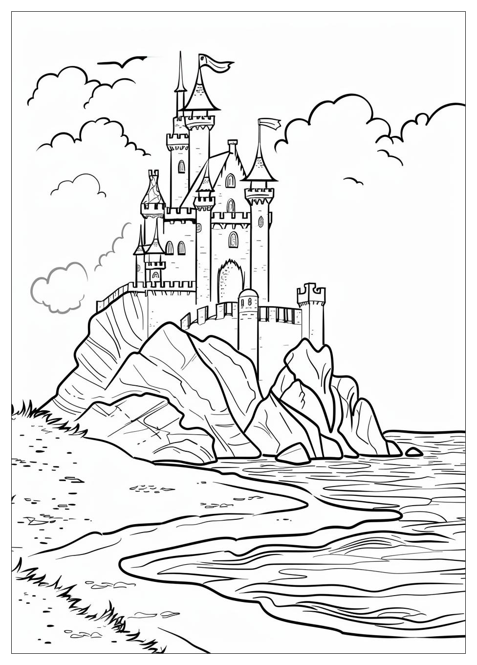 Sand Castle Coloring Pages-11