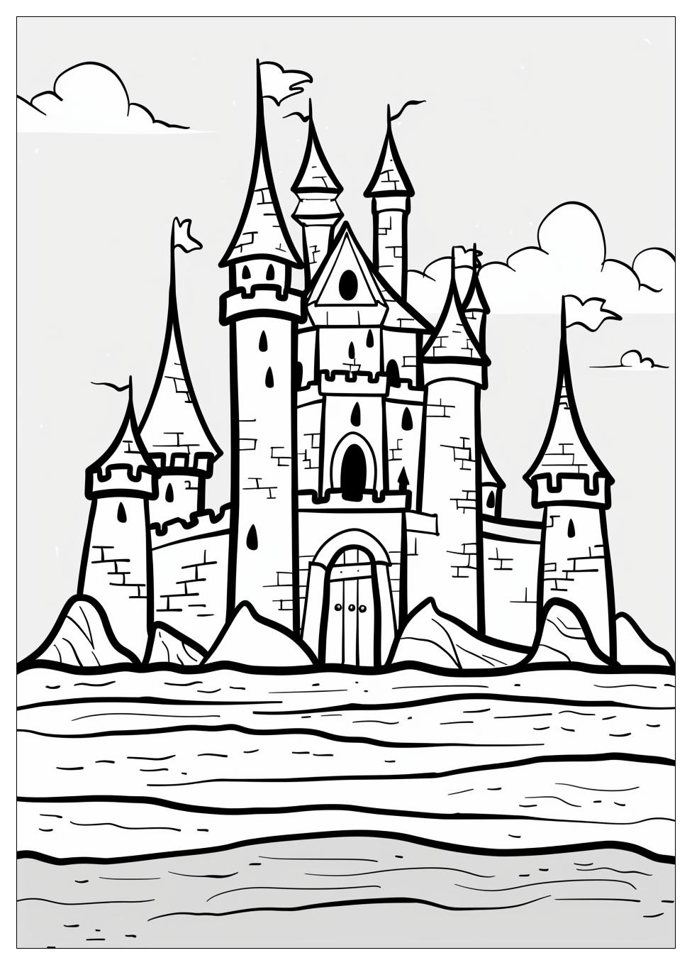 Sand Castle Coloring Pages-12