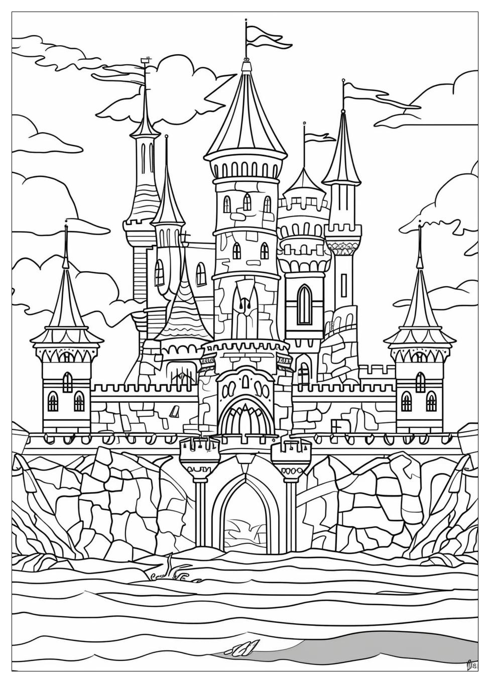 Sand Castle Coloring Pages-13
