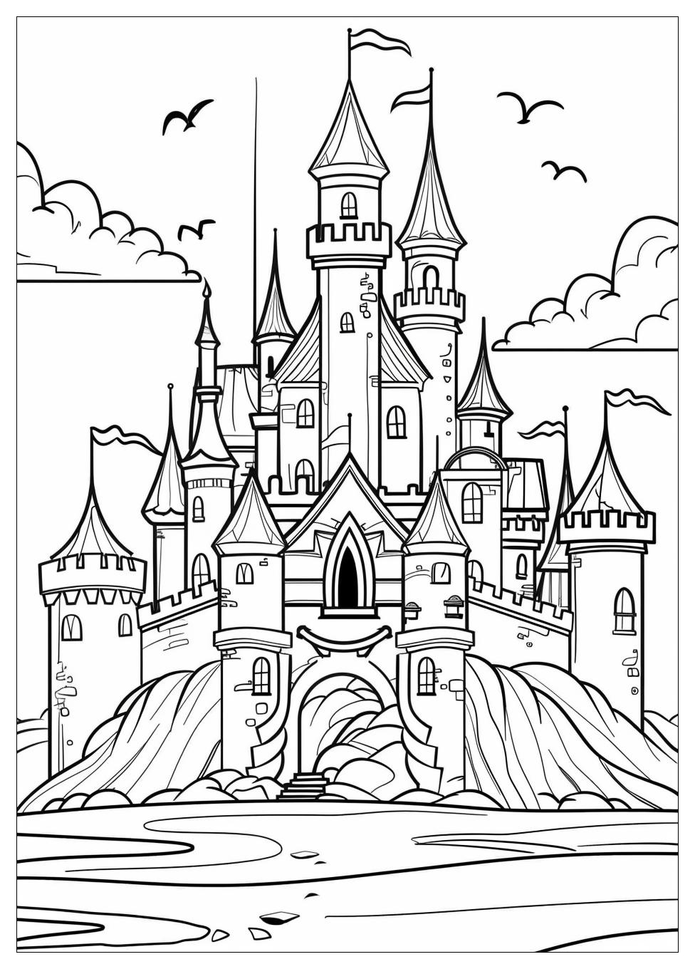 Sand Castle Coloring Pages-14