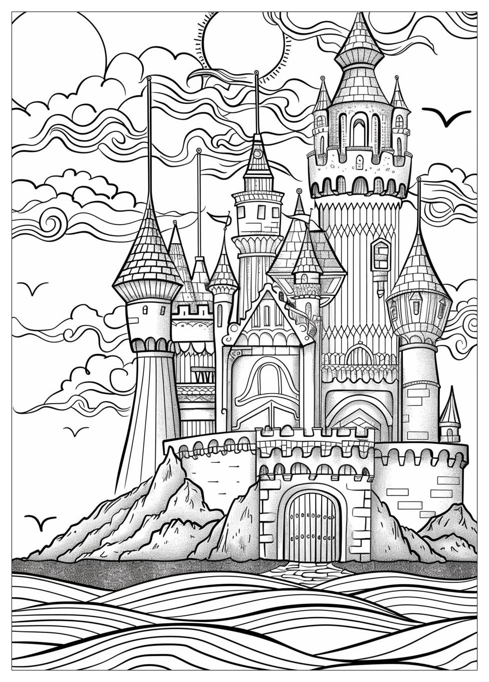 Sand Castle Coloring Pages-15