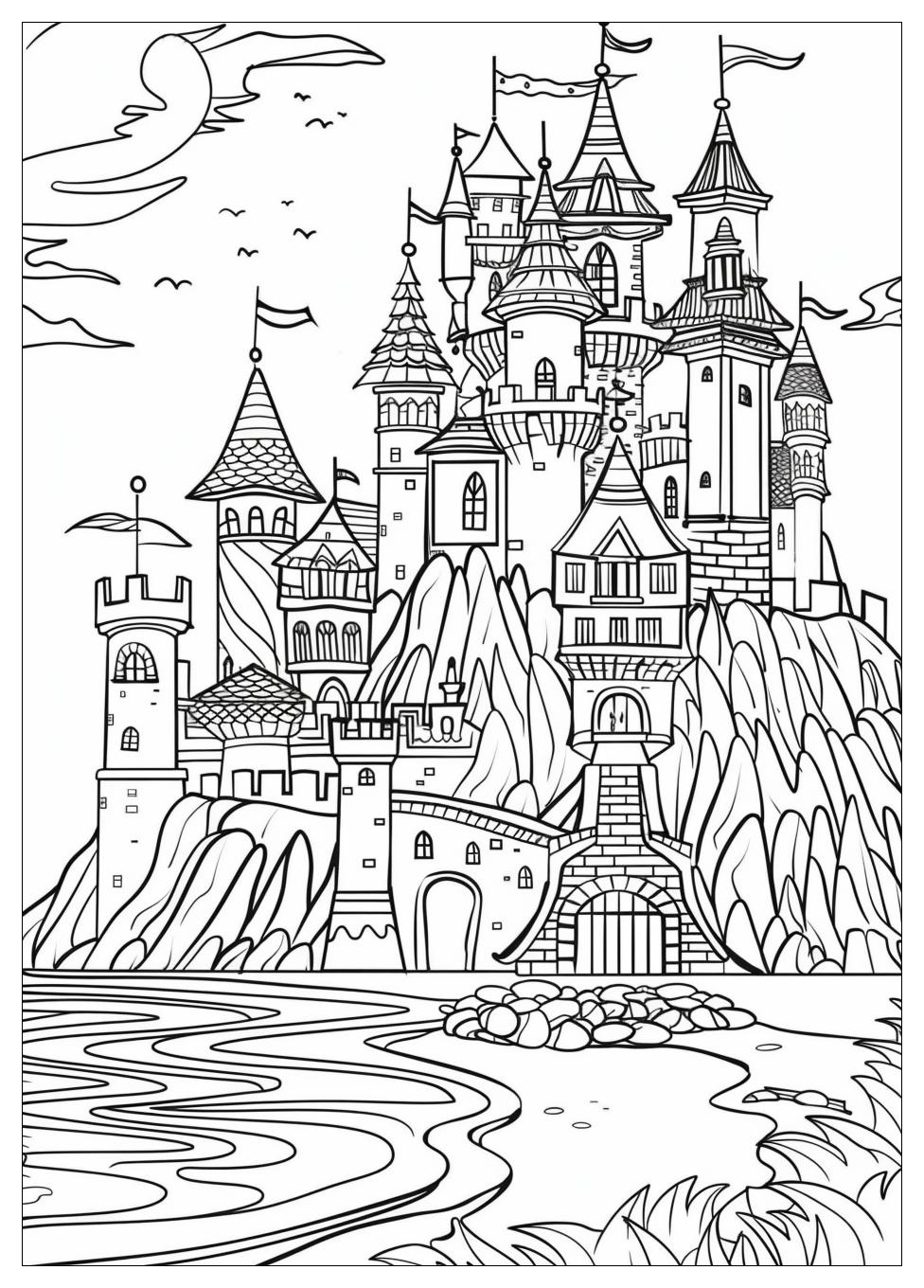 Sand Castle Coloring Pages-16