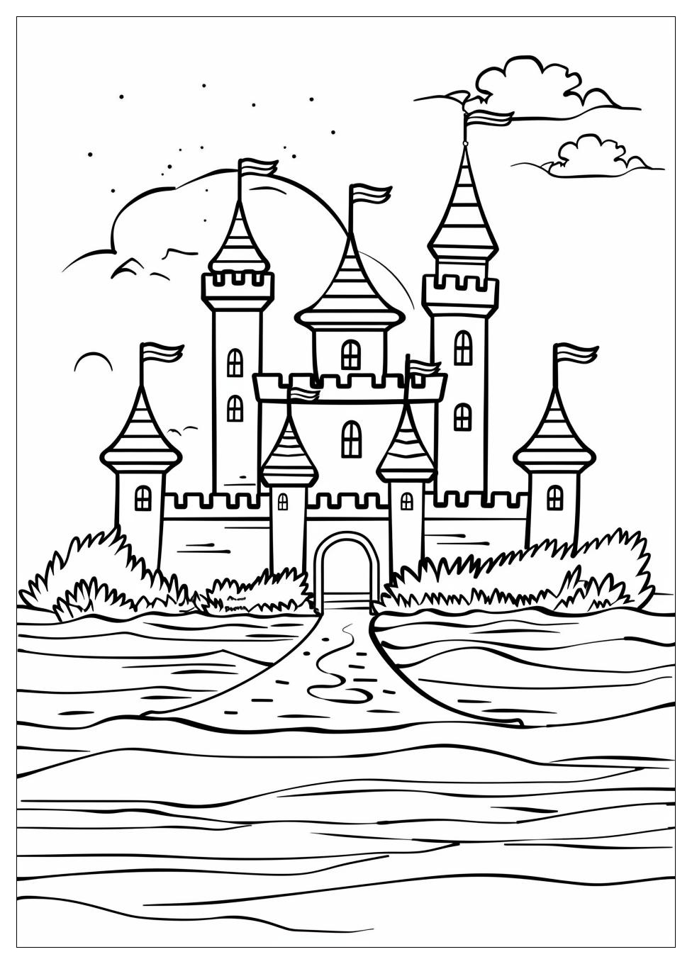 Sand Castle Coloring Pages-2