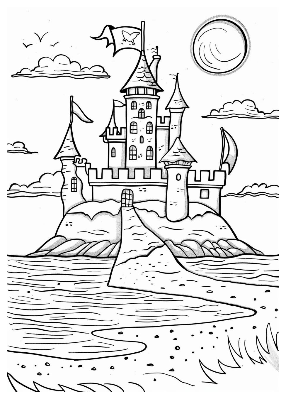 Sand Castle Coloring Pages-4