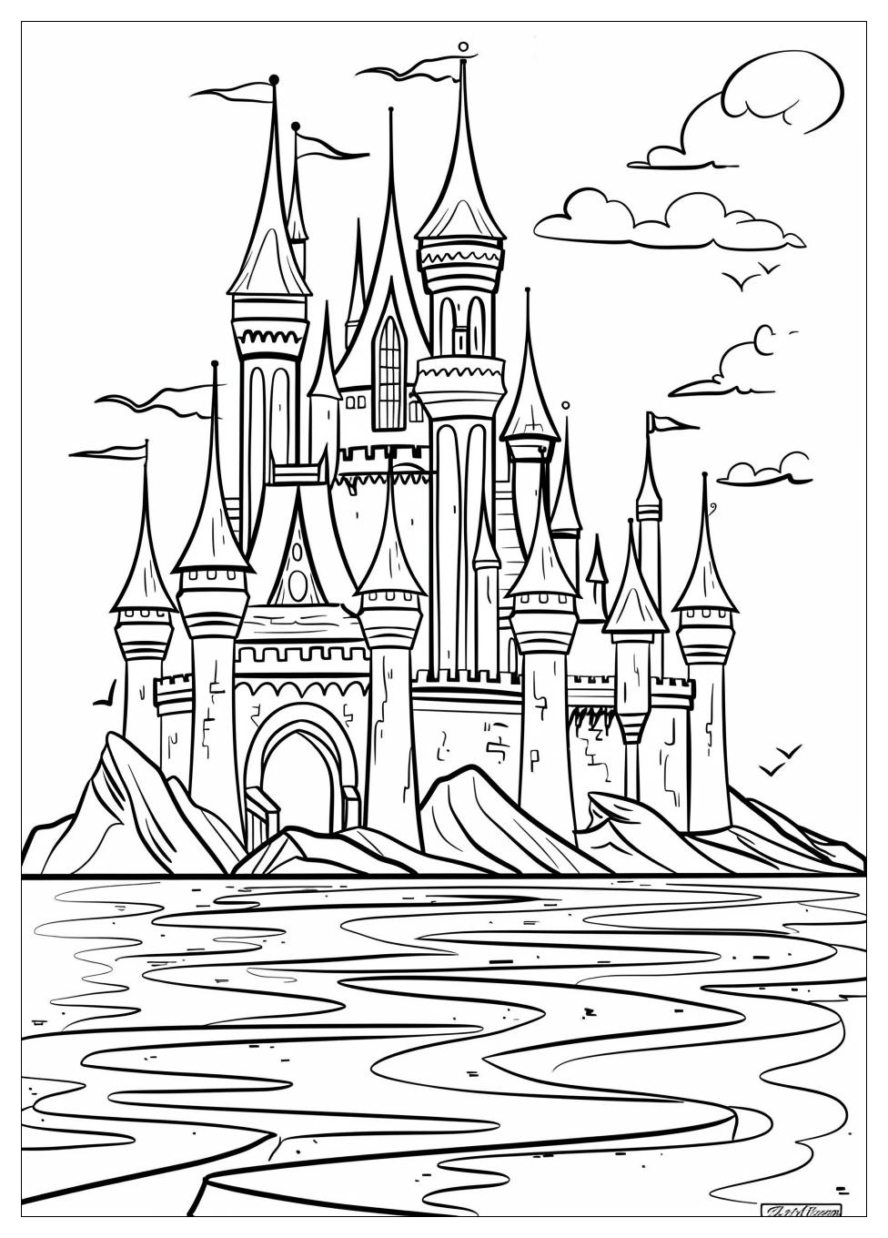 Sand Castle Coloring Pages-5