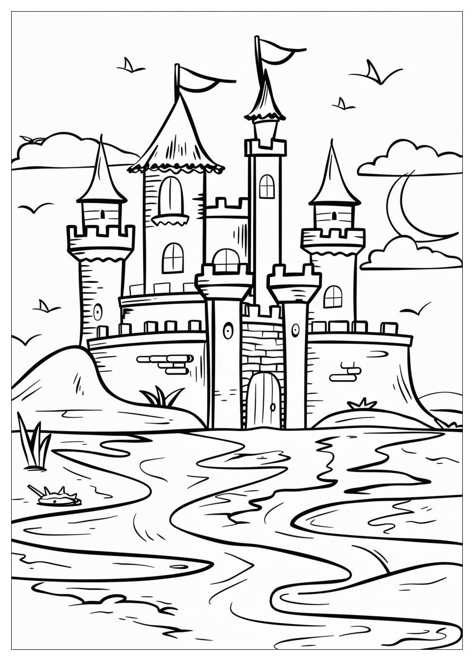 Sand Castle Coloring Pages-6