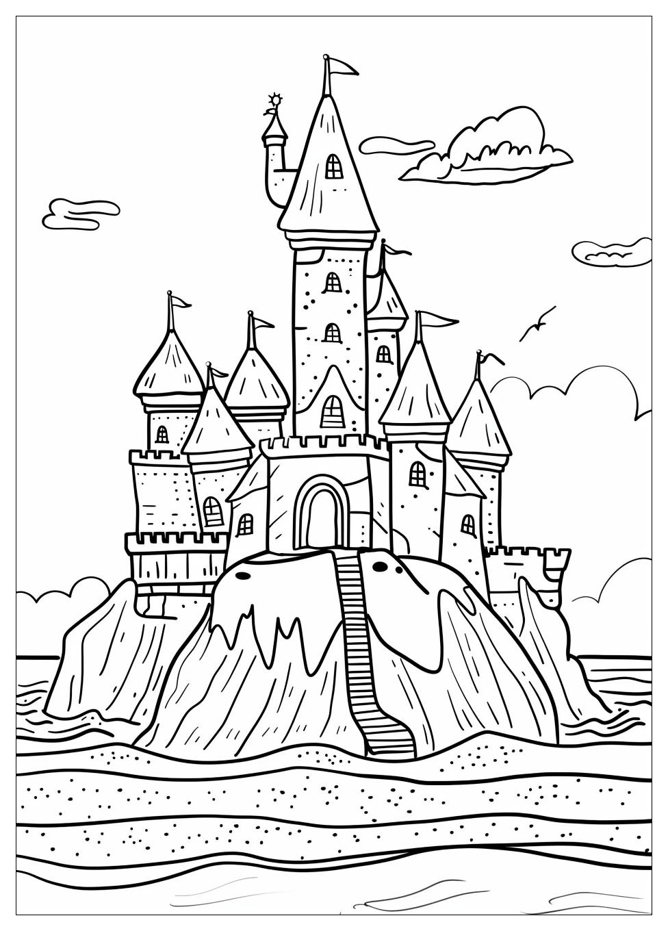 Sand Castle Coloring Pages-7