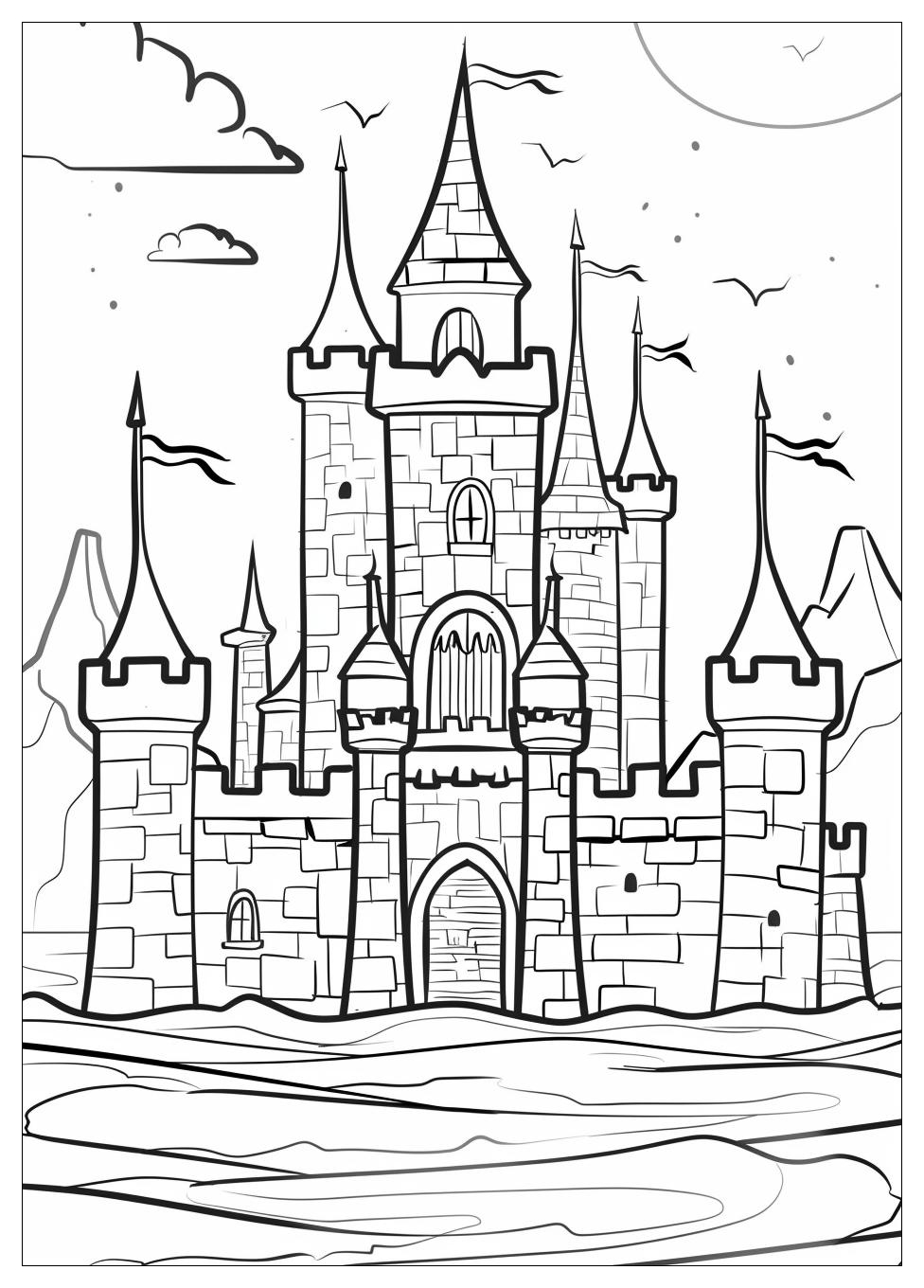 Sand Castle Coloring Pages-8