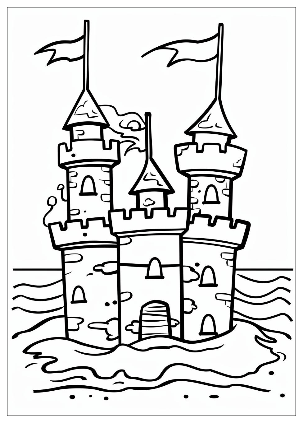 Sand Castle Coloring Pages-9