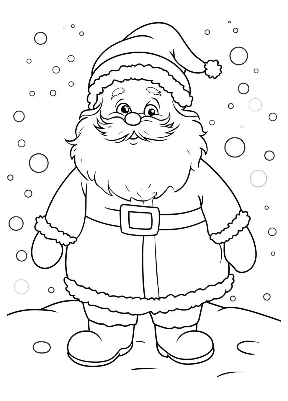 Santa Coloring Pages-3