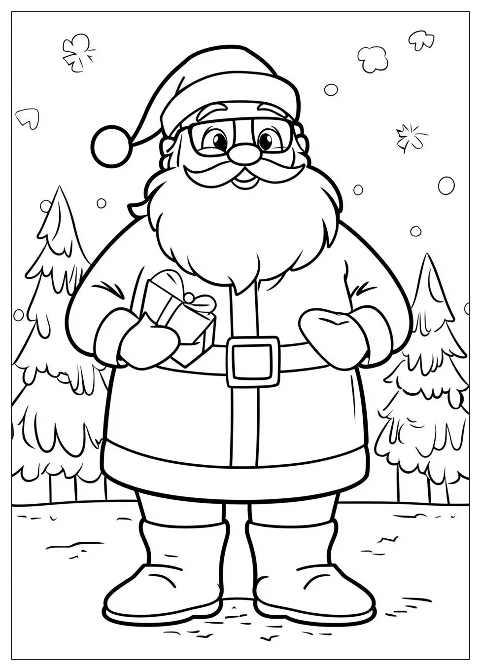 Santa Coloring Pages-4