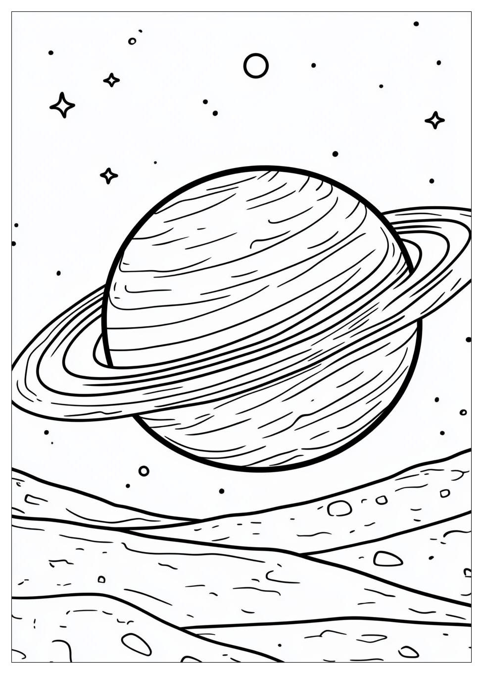 Saturn Coloring Pages-3