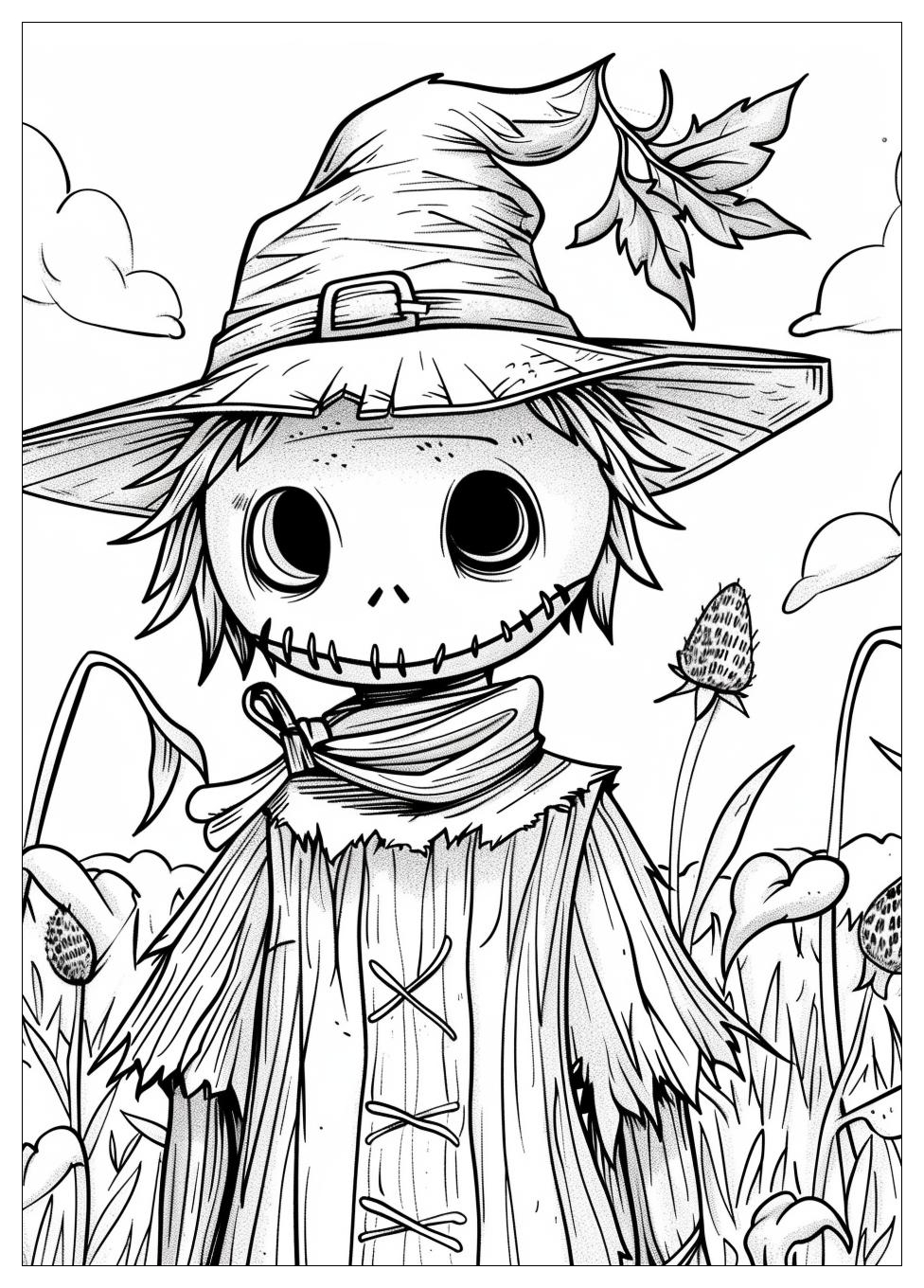 Scarecrow Coloring Pages-1