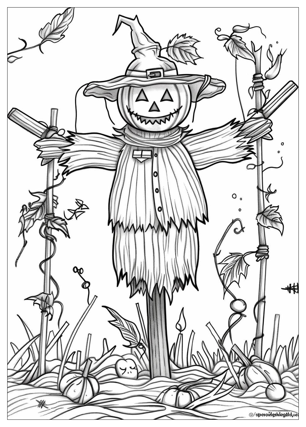 Scarecrow Coloring Pages-10