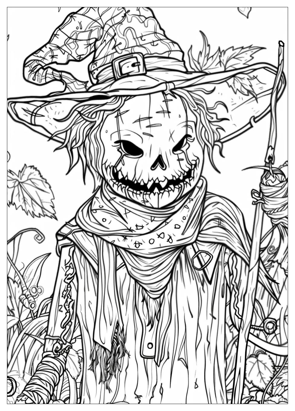 Scarecrow Coloring Pages-13