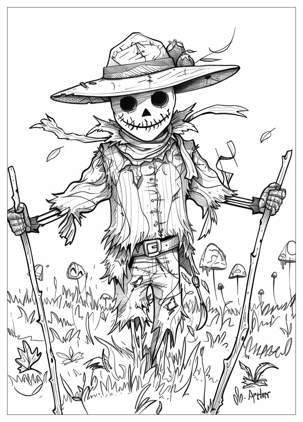 Scarecrow Coloring Pages-20