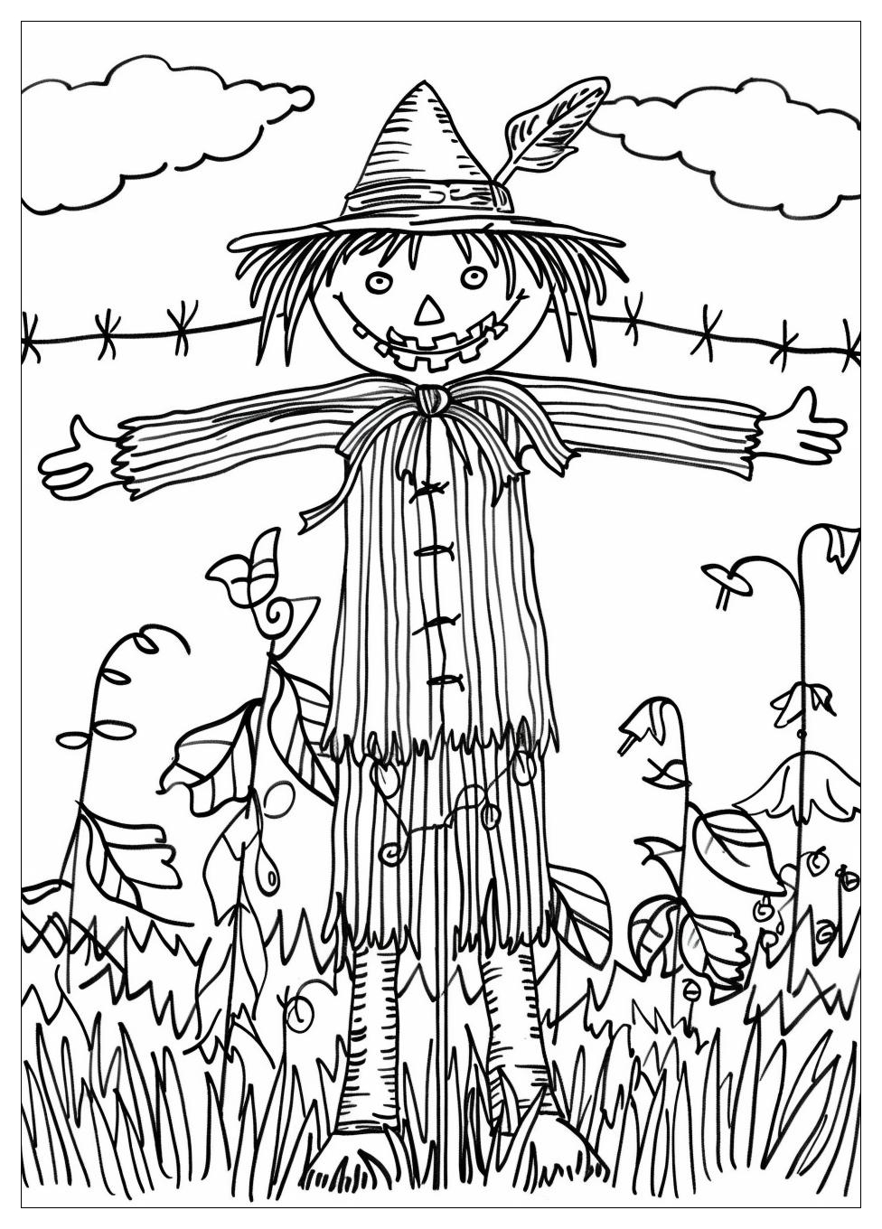 Scarecrow Coloring Pages-4