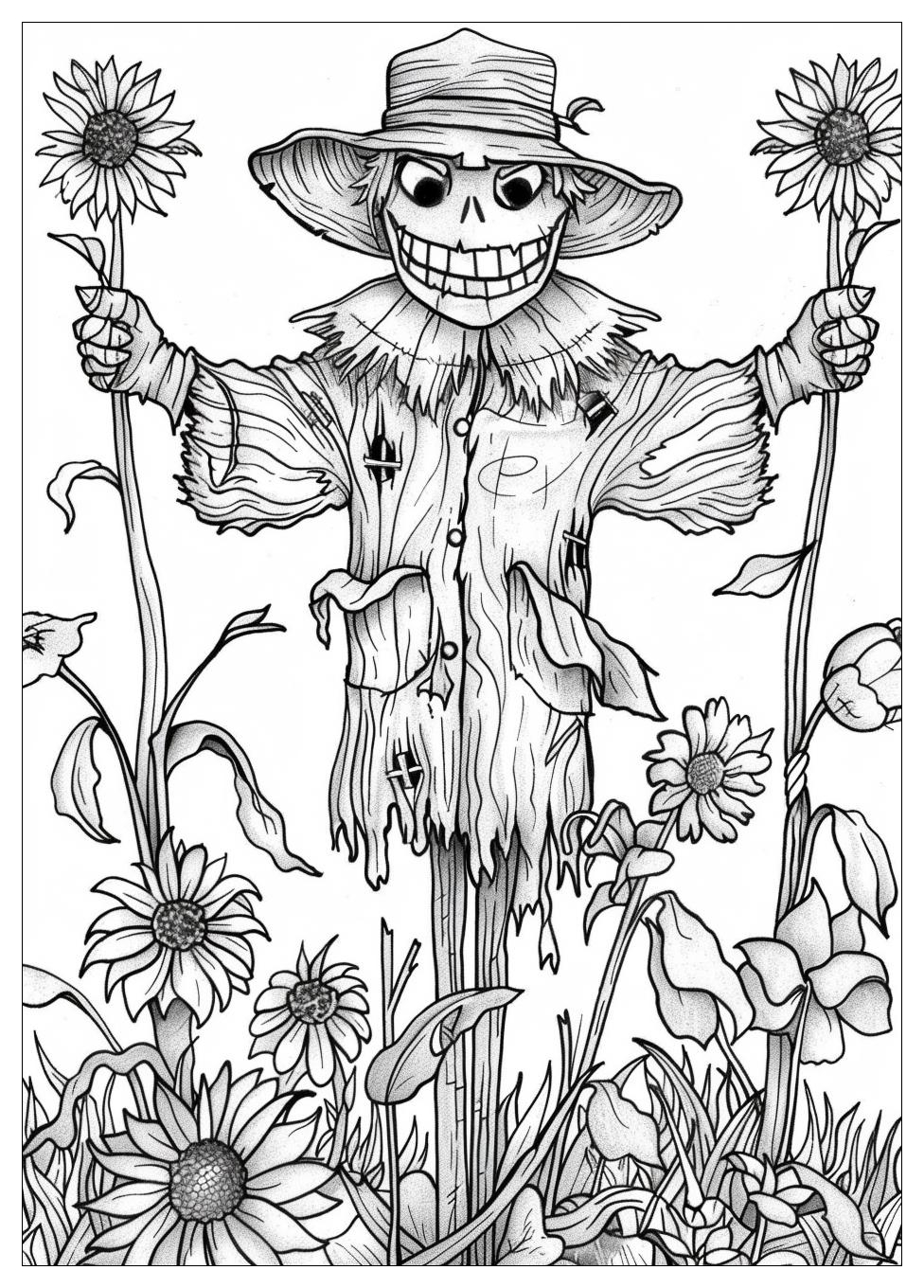 Scarecrow Coloring Pages-8
