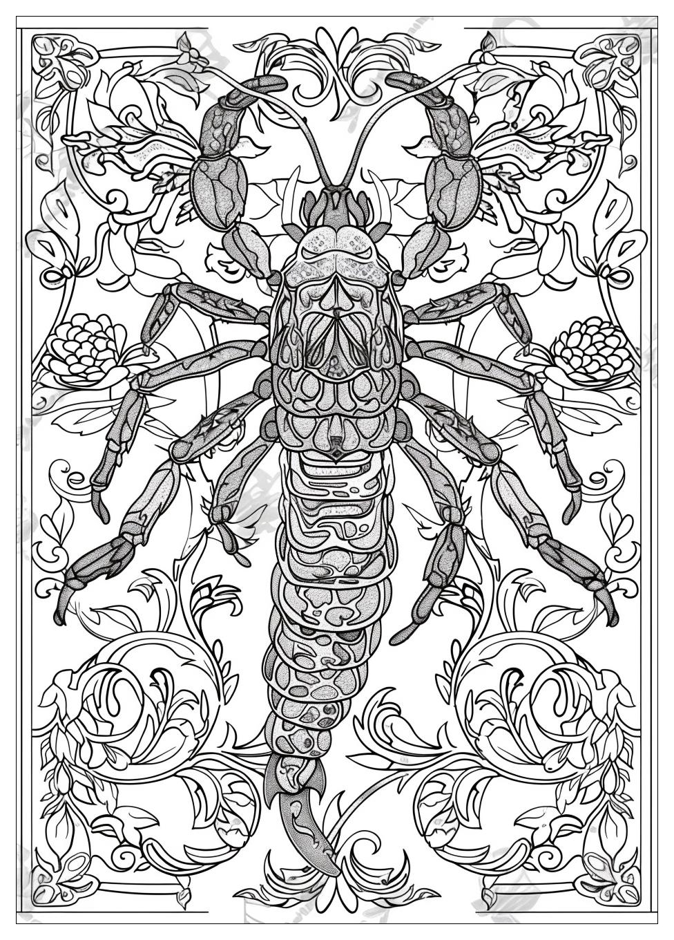Scorpion Coloring Pages-13
