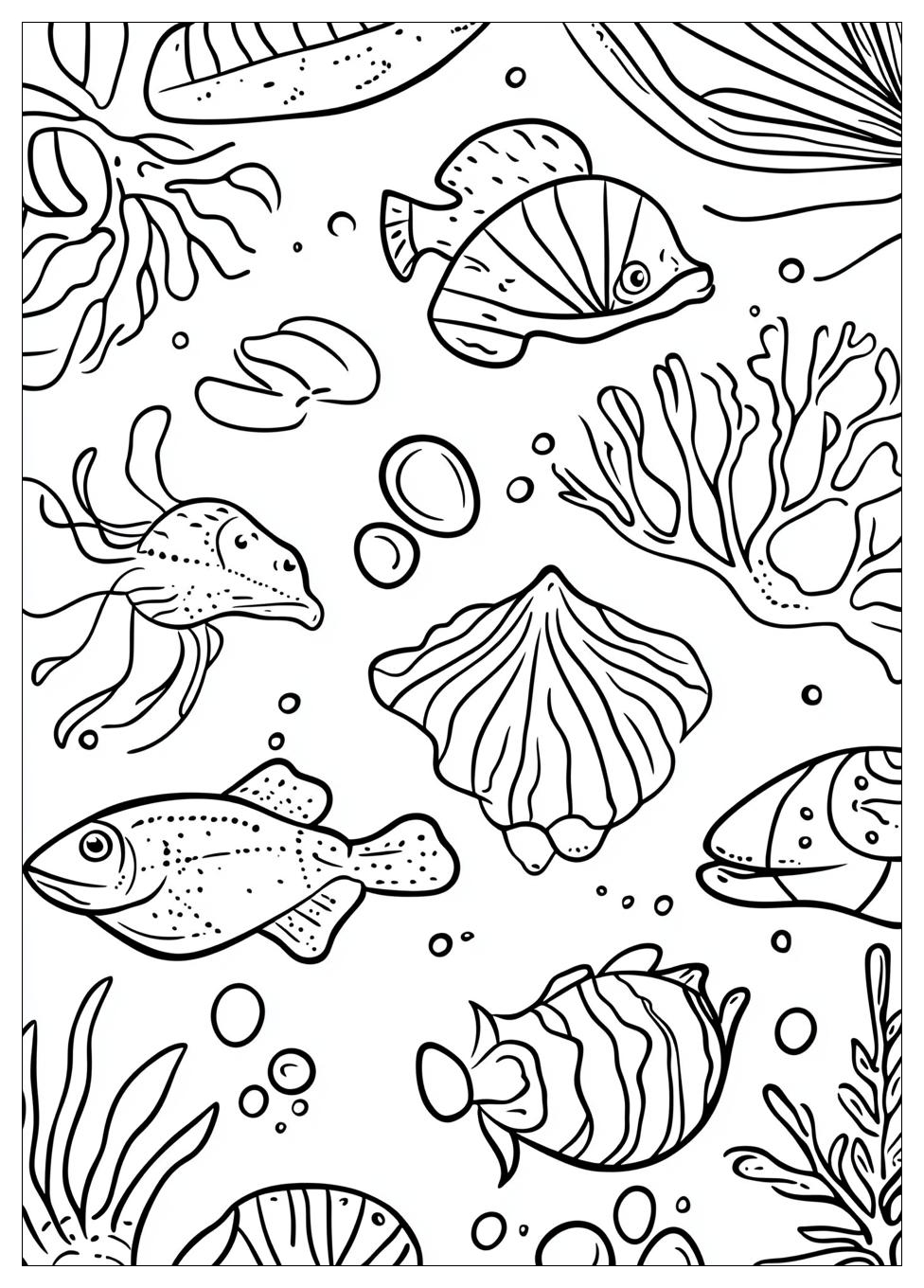 Sea Creatures Coloring Pages-12