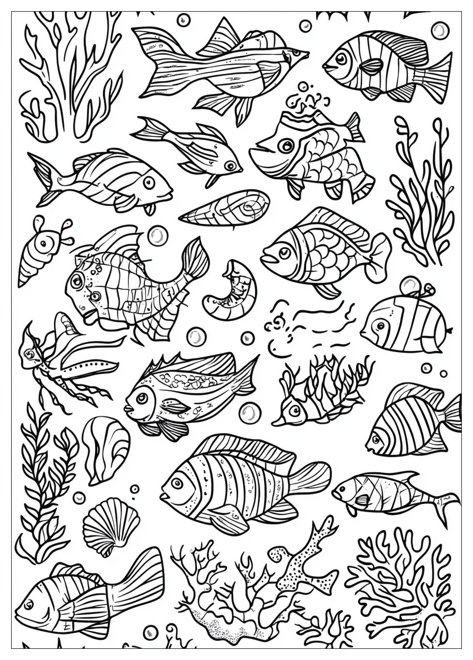 Sea Creatures Coloring Pages-15
