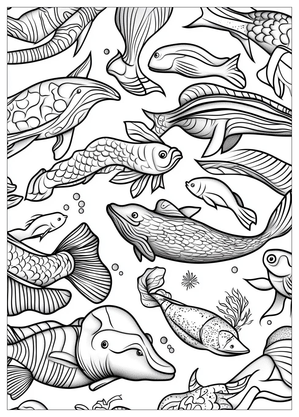 Sea Creatures Coloring Pages-17