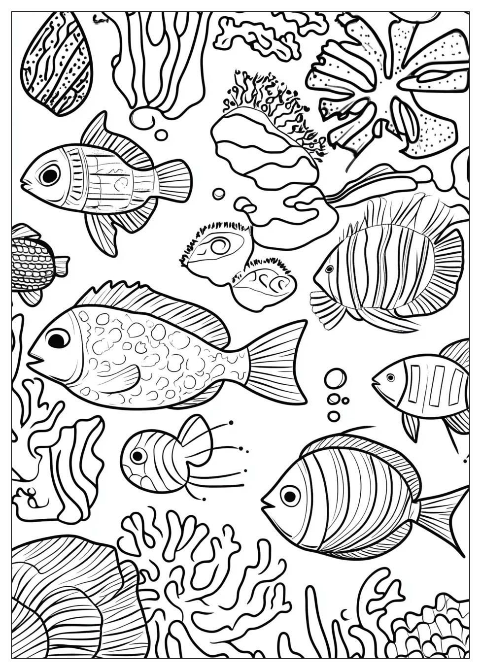 Sea Creatures Coloring Pages-7