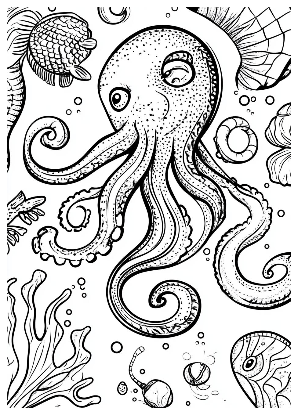 Sea Creatures Coloring Pages-8