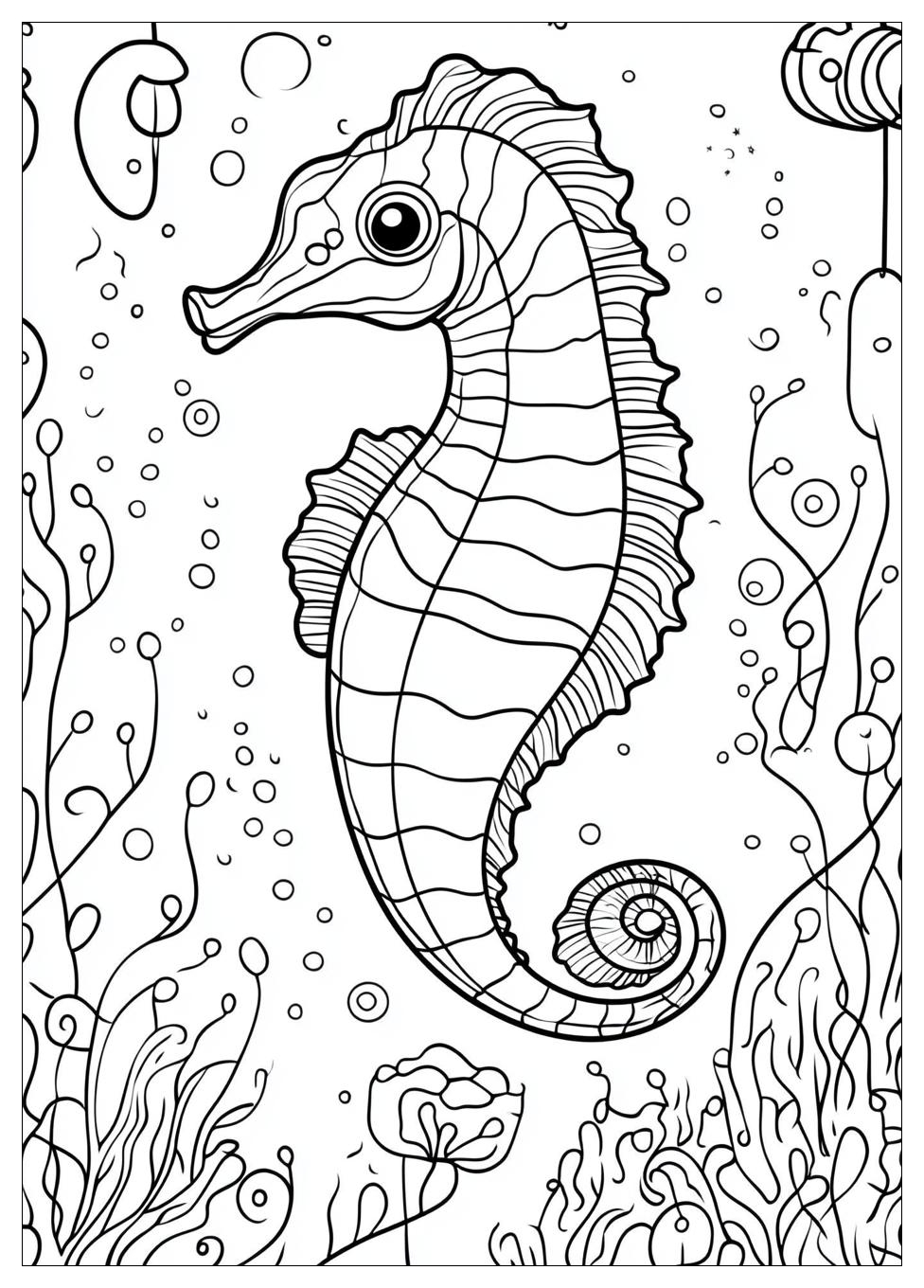 Seahorse Coloring Pages-1