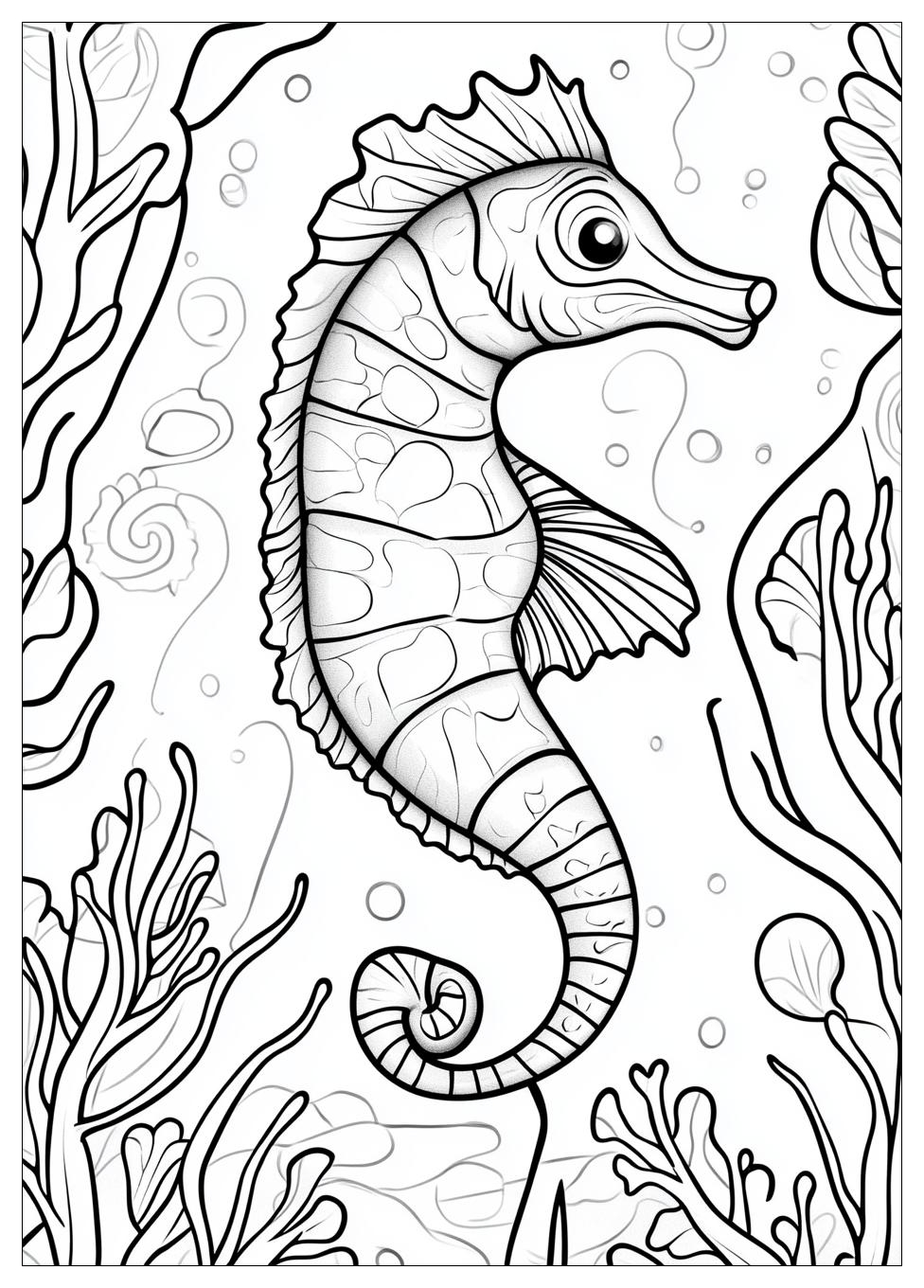 Seahorse Coloring Pages-11
