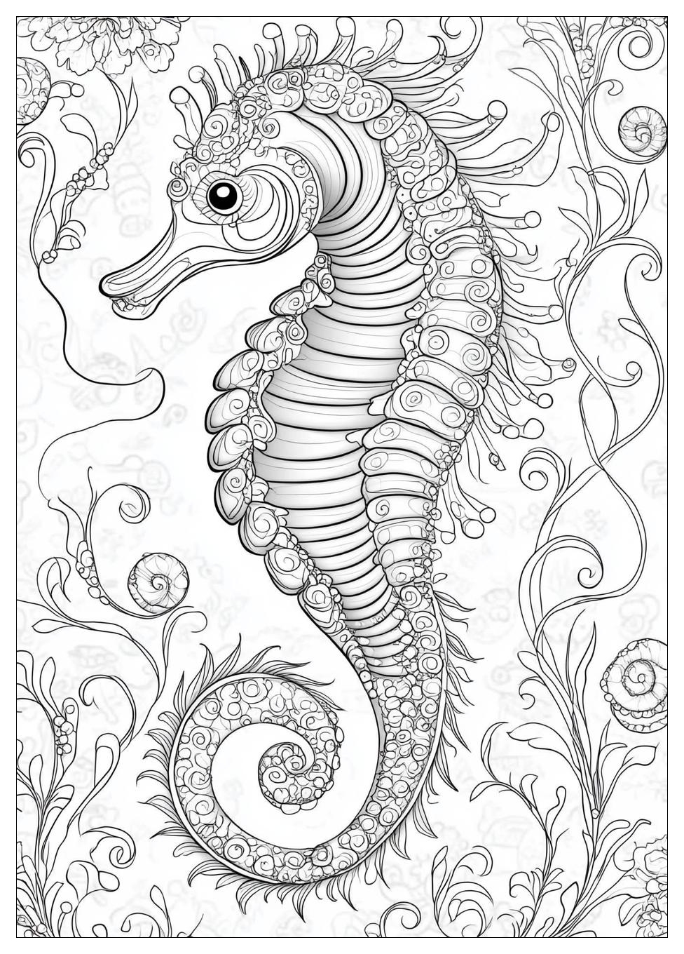Seahorse Coloring Pages-19
