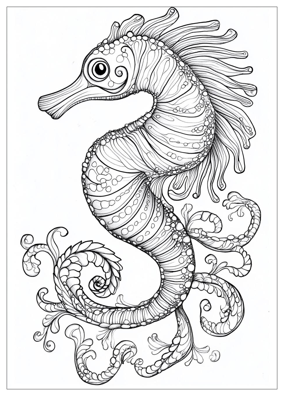 Seahorse Coloring Pages-20