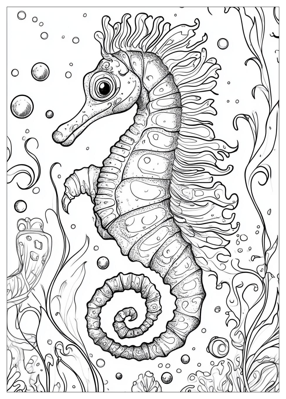 Seahorse Coloring Pages-3