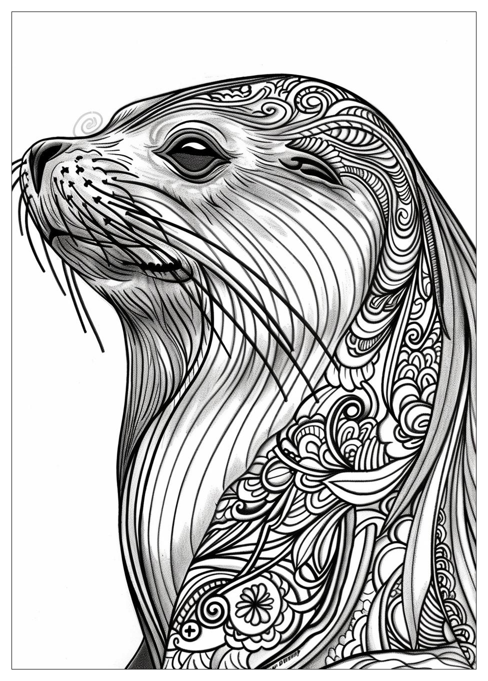 Seal Coloring Pages-19