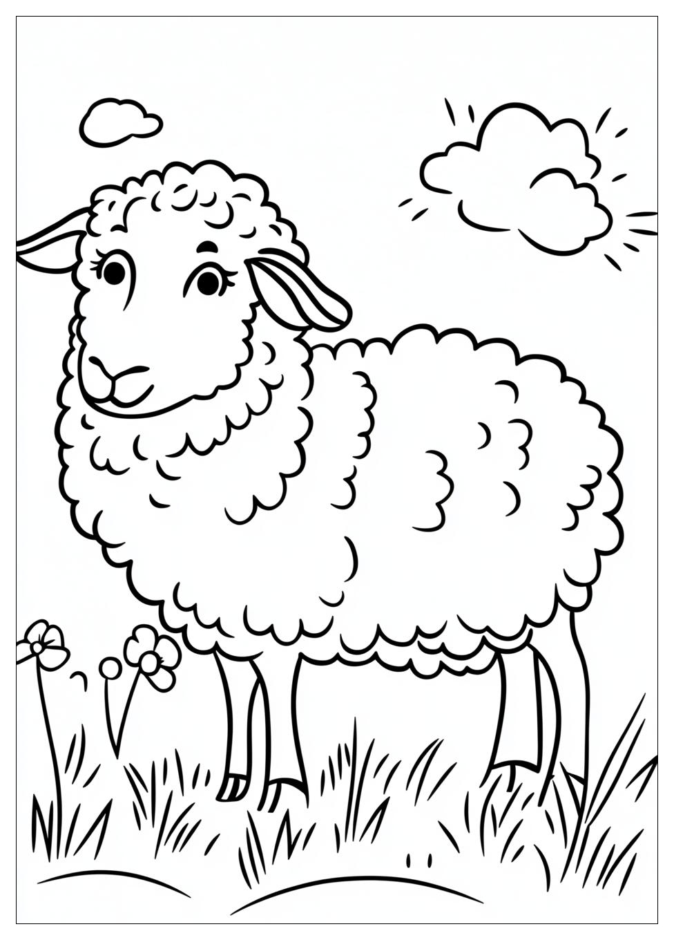 Sheep Coloring Pages-1