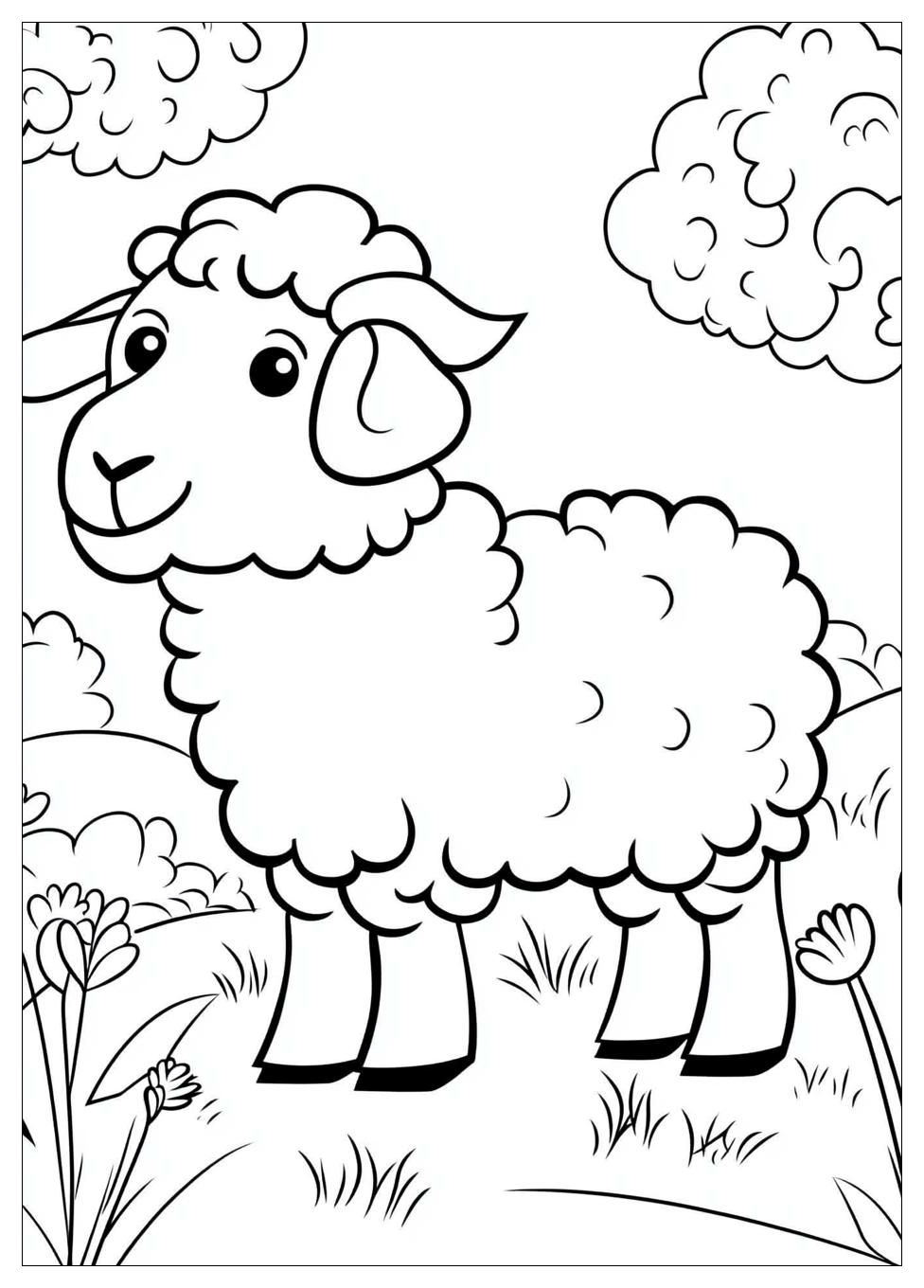 Sheep Coloring Pages-10