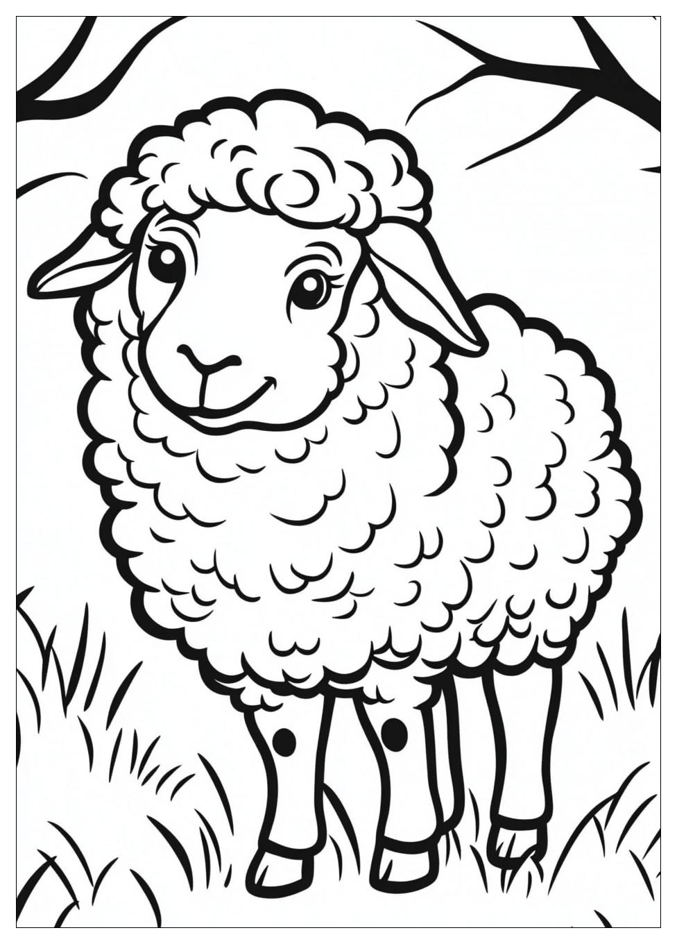 Sheep Coloring Pages-11