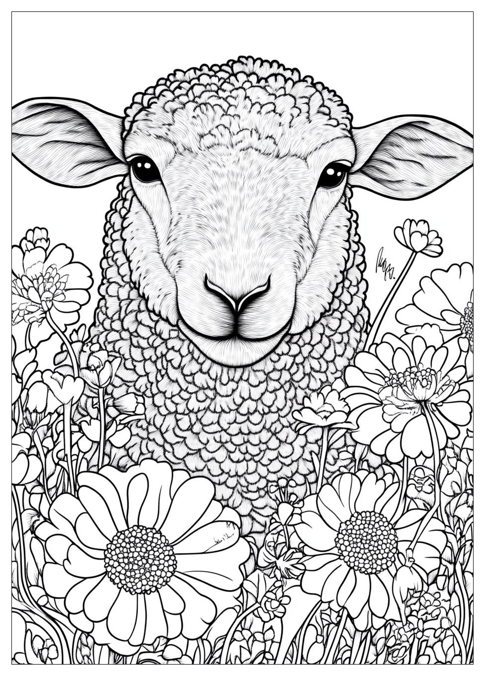 Sheep Coloring Pages-13